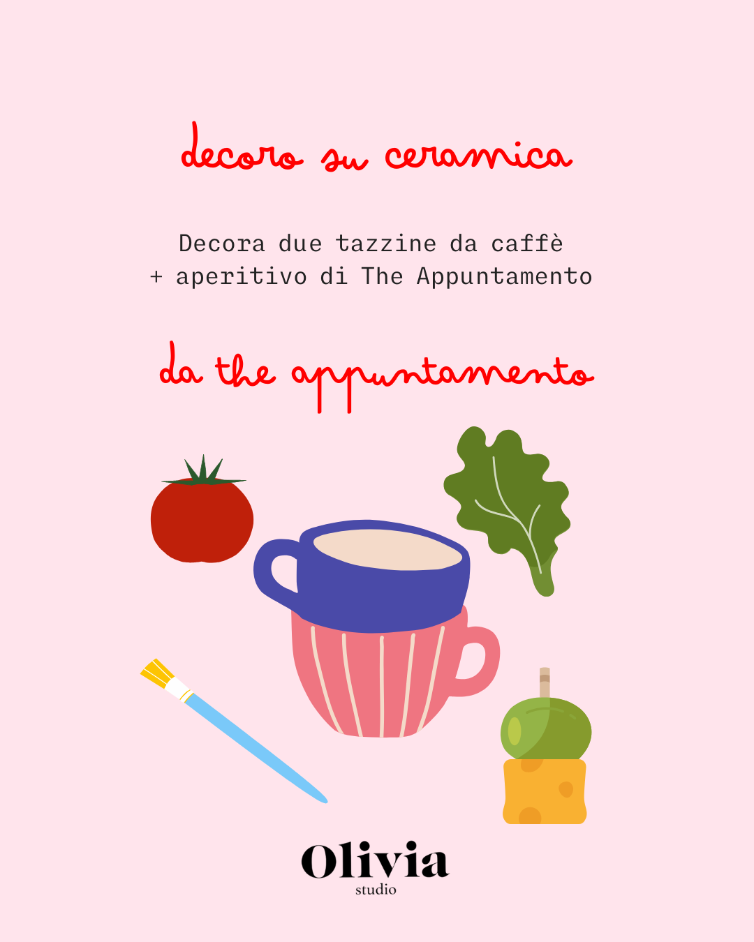 Aperitivo + decoro di due tazzine da caffè da The Appuntamento