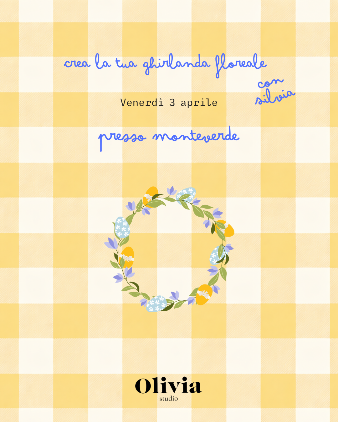 Creazione di una ghirlanda di Pasqua (acconto)