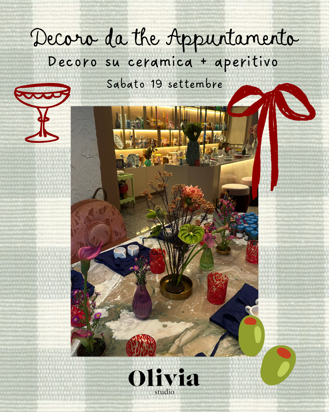 Decoro su tazza pinch + aperitivo da The Appuntamento sabato 19 Settembre (acconto)
