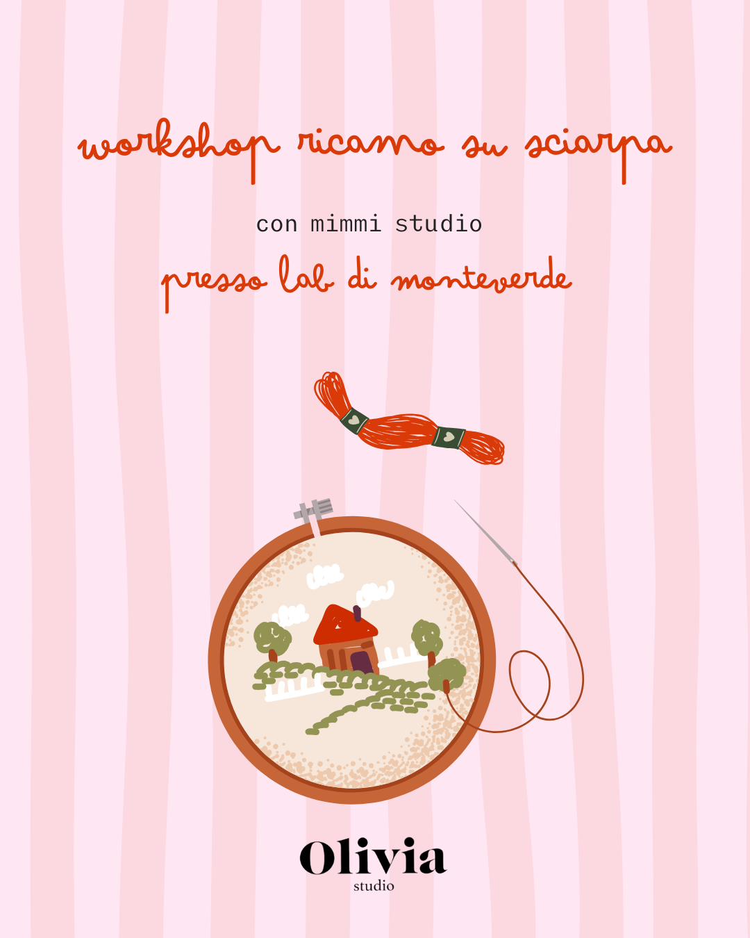 Workshop ricamo su sciarpa con mimmi studio (acconto)