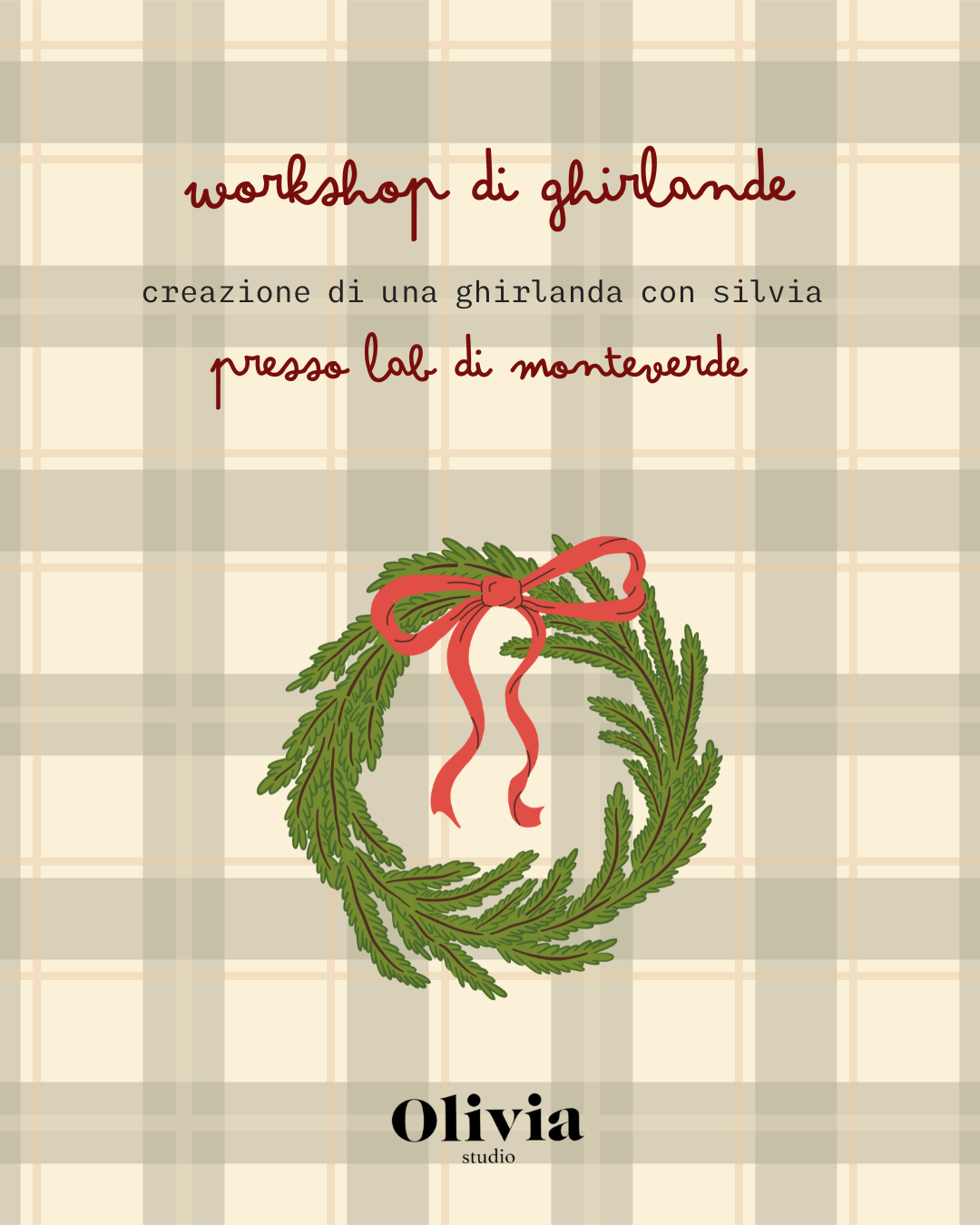 Creazione di una ghirlanda Natalizia (acconto)