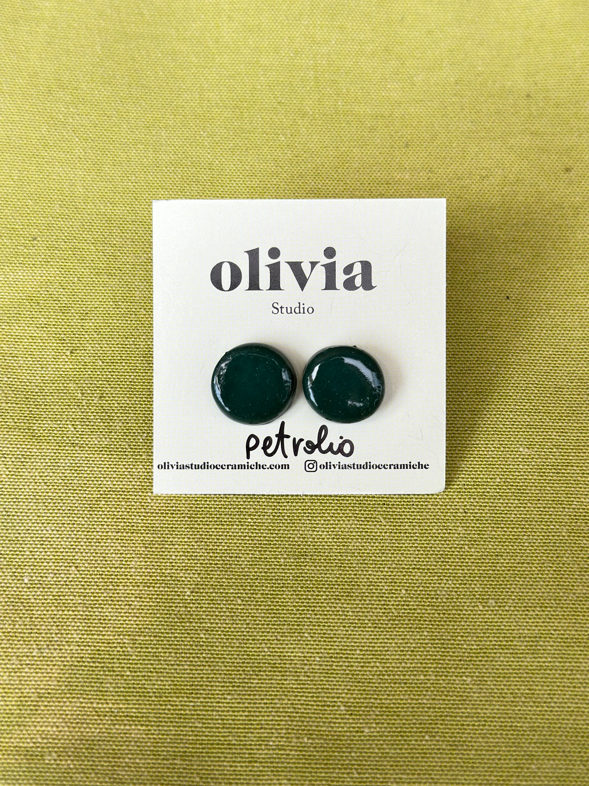 Orecchini Verde Petrolio