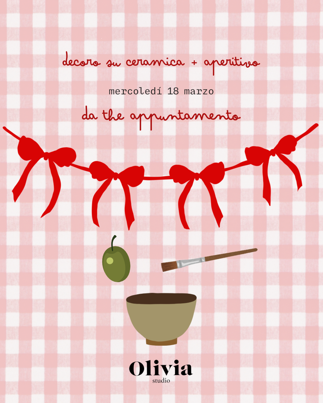 Decoro su ceramica + aperitivo da The Appuntamento (acconto)