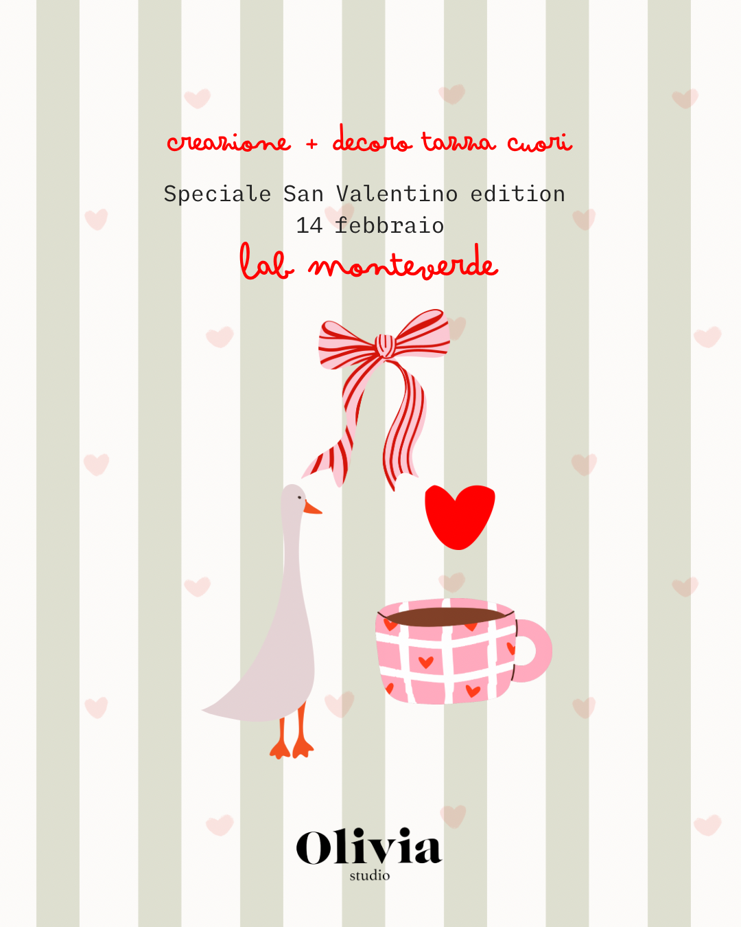 Creazione e decoro tazza cuori San Valentino 14 Febbraio (acconto)