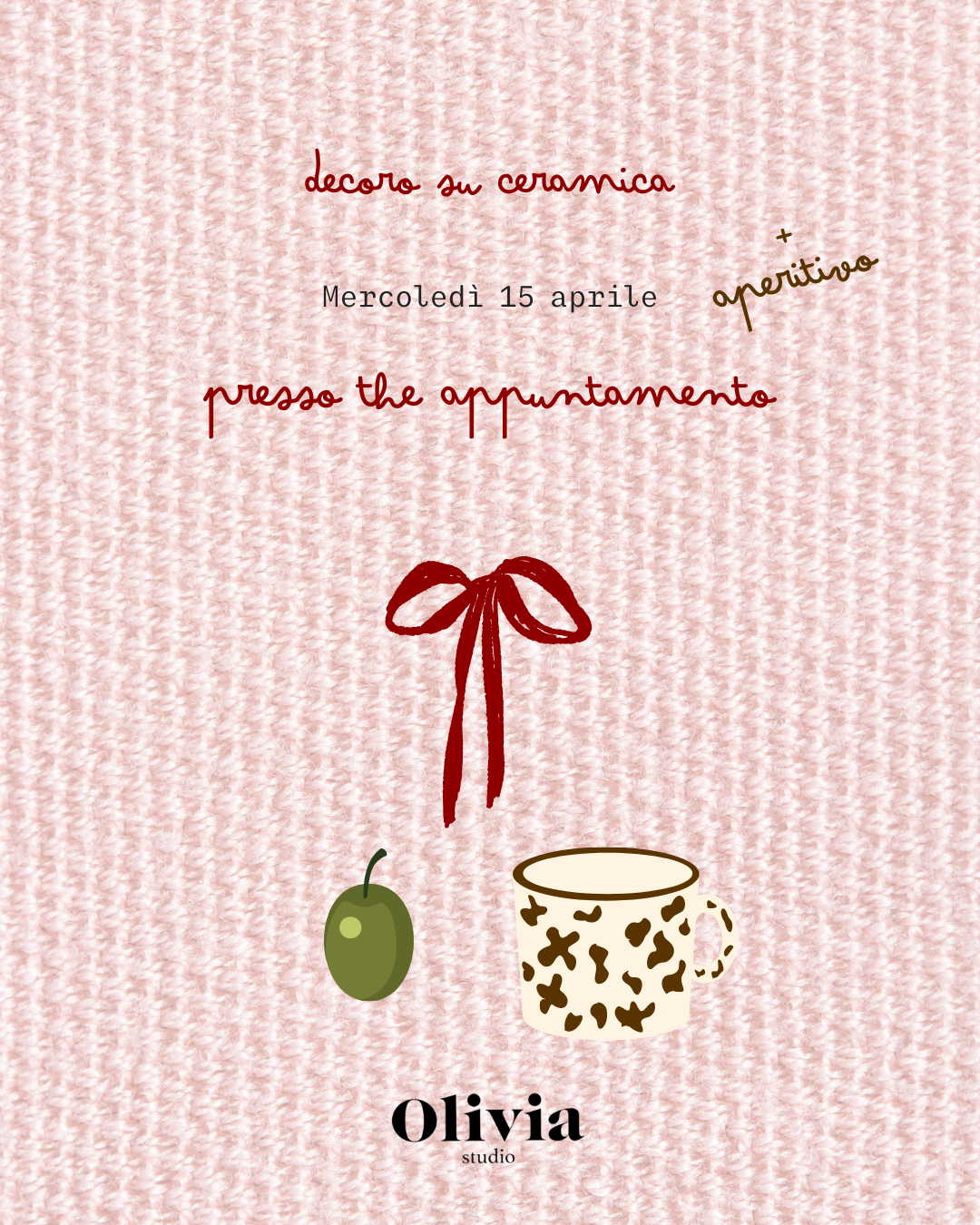 Decoro su ceramica + aperitivo da The Appuntamento (acconto)